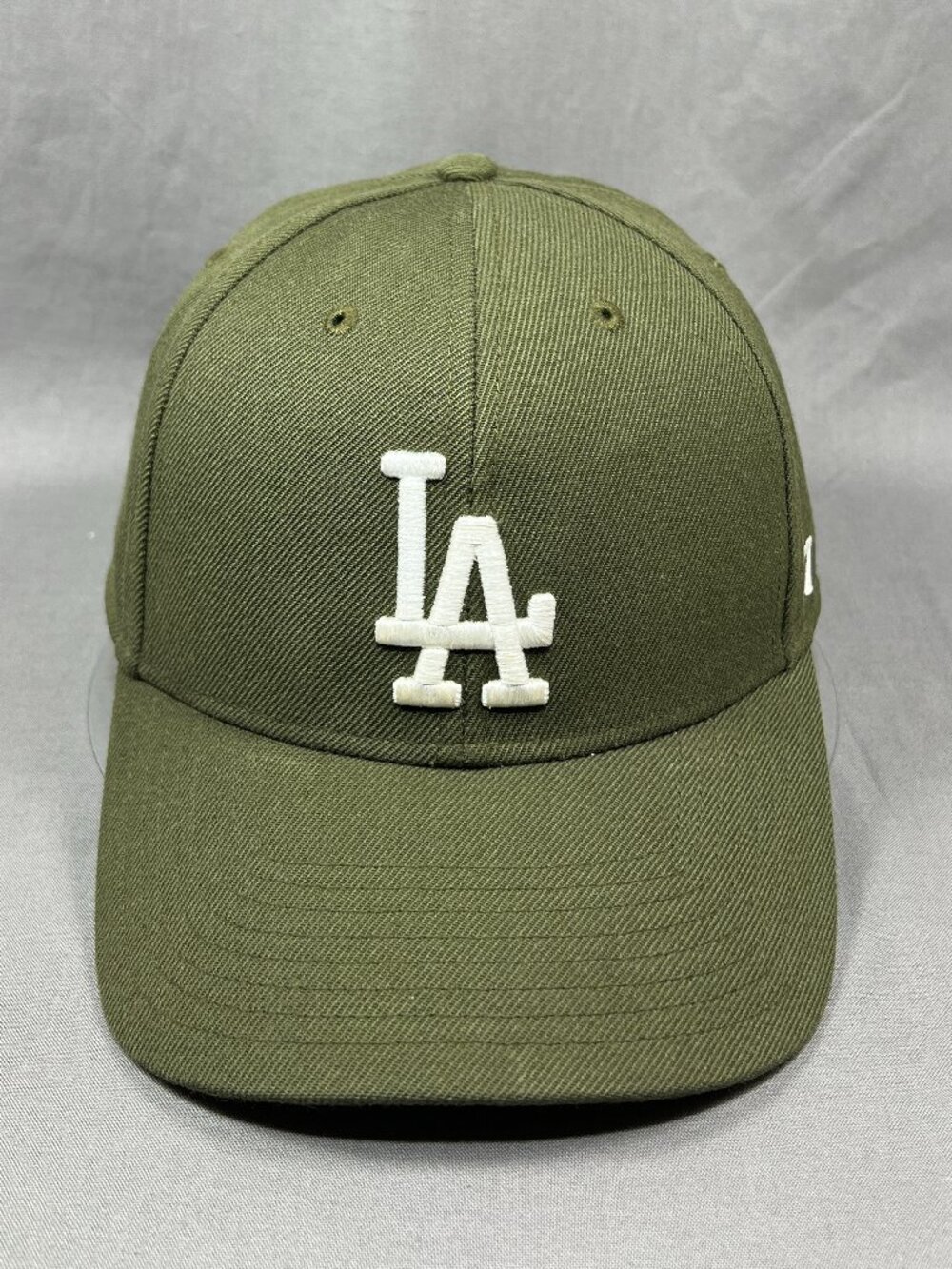 Los Angeles Dodgers LA 47 Brand MLB Strapback Hat Olive Green Adjustable Mens - Picture 2 of 16